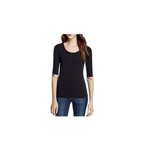 Burberry Brit Women's M Black 3/4 Sleeve Scoop Neck knit shirt